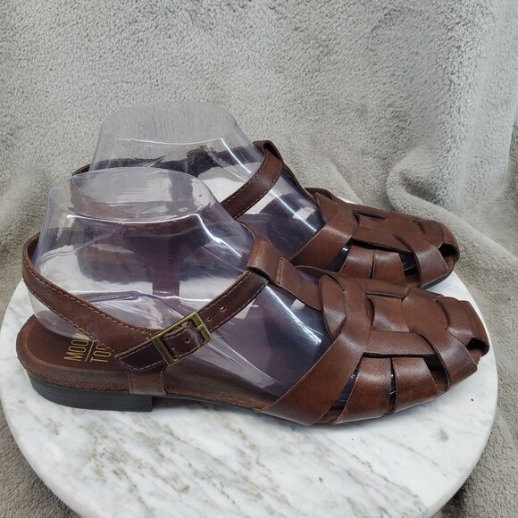 Mootsies Tootsies Shoes Womens Size 8 Brown Leather Fisherman Sandals - Picture 4 of 10